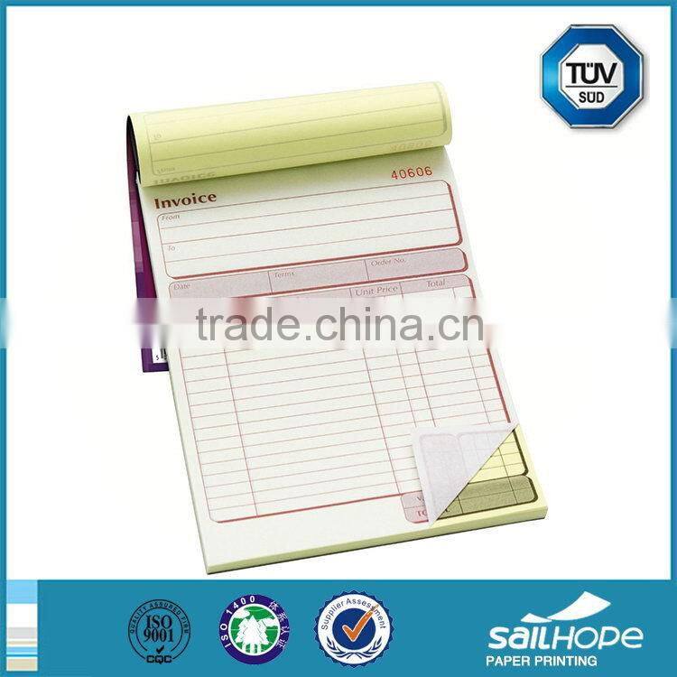 Top quality top sell triplicate business invoice book