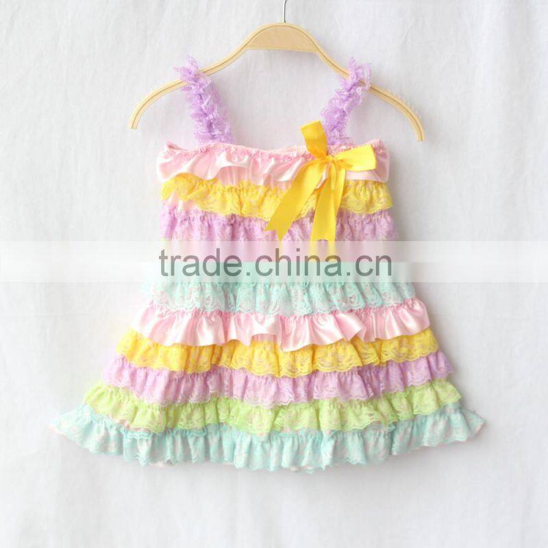 Korean fashion girl style dresses different colors baby 1 year old party flowers girl dress pattern party