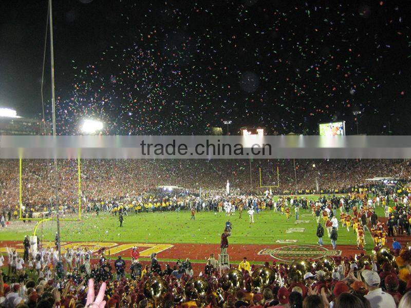 Purple tissue paper heart confetti for table decoration