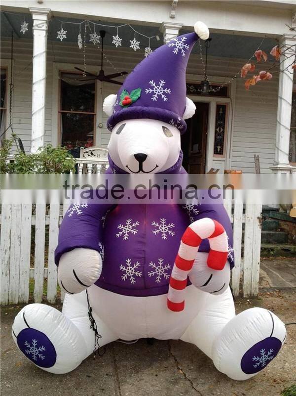2015 Hot selling Christmas inflatable bear for promotion