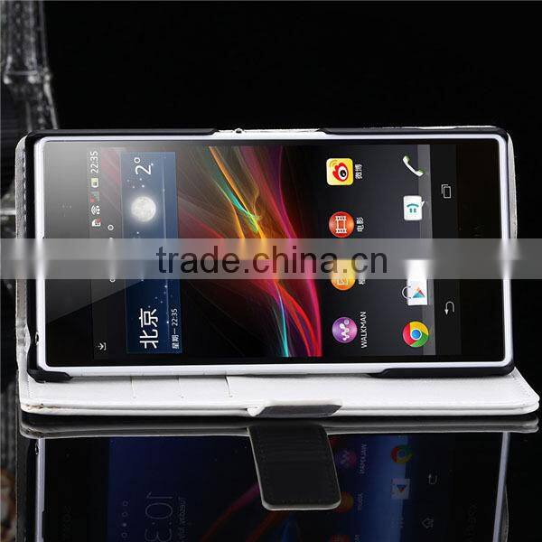 Luxury Retro Vintage Flip Leather Case For Sony Xperia Z2 C770x D6502 D650 D6503 L50W Stand Wallet Cell Phone Bag Cover