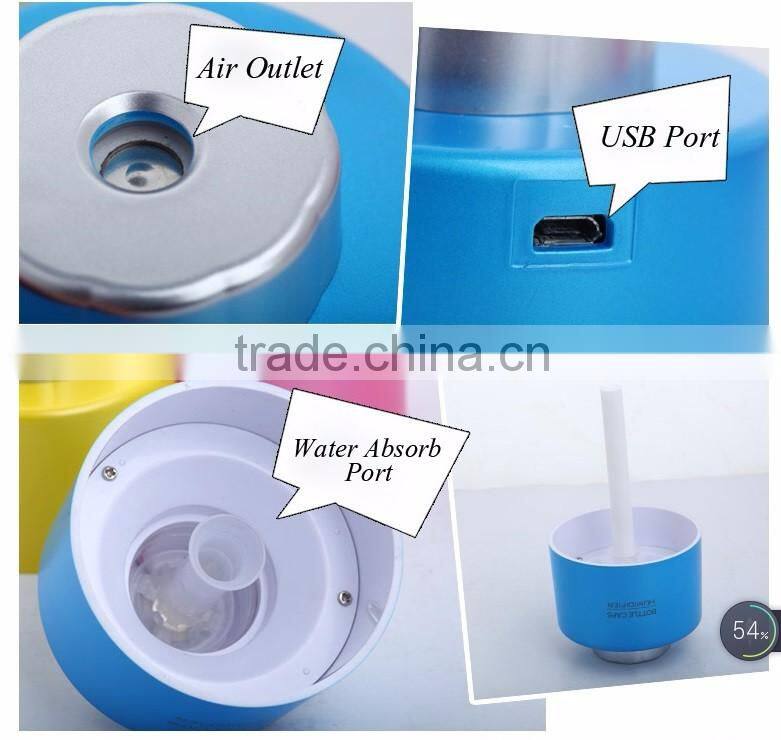 factory direct 5V USB Ultrasonic bottle caps air purifier / air cleaner /air freshener /for best promotion gift