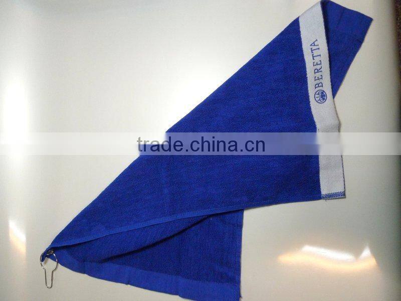 Hot Sale 100 Cotton Plain Dyed Sport Golf Towel