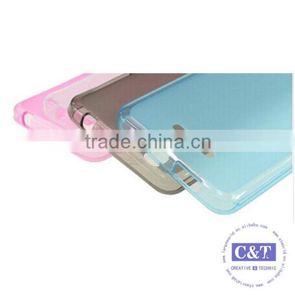 C&T Ultra-thin Back Cover Clear Plain Clear TPU Rubber Skin Case for Coolpad Dashen F2