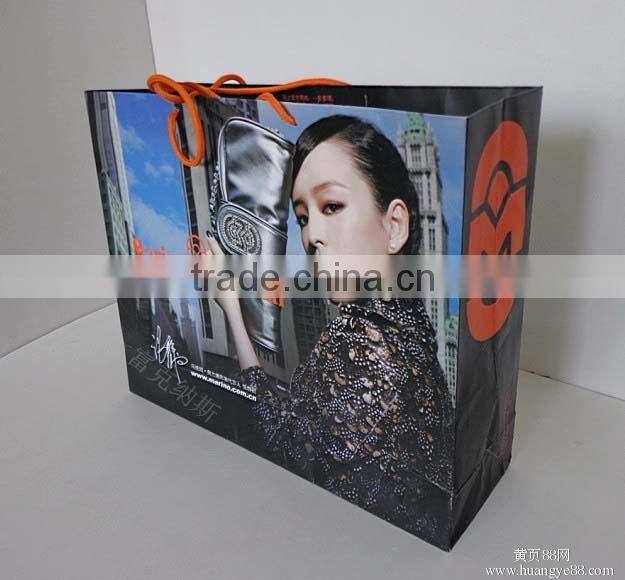 Eco-friendly food Hand Length Handle paper bug for Christmas