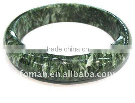 58mm inside diameter gold rutilated quartz natural stone bangle