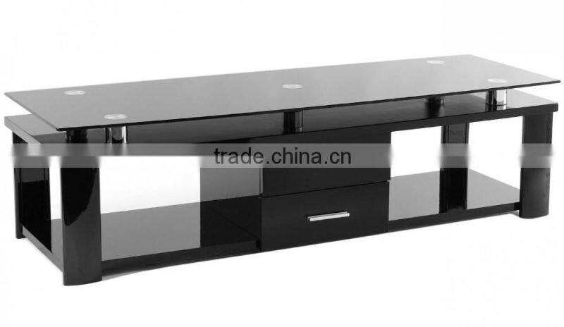 TV-2311 hot design wooden TV stands with glass top