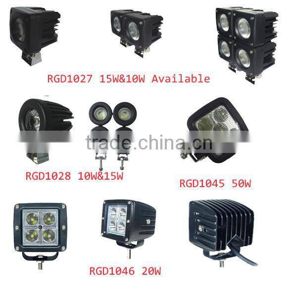 9v~32v 27w car accessary RGD1004 ip68 camping truck boat led work light,led tractor light