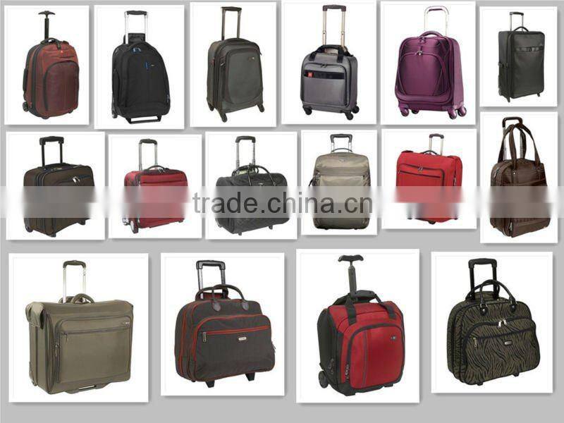 Rolling Tote Bagg 17" Crinkle Nylon