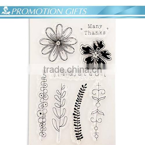 Zhejiang Cheapest Flower Series Carton Paid Rubber Stamp