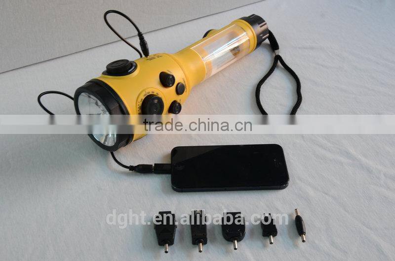 Made in China Portable NOAA plastic Energy dynamo radio led dynamo flashlight with radio
