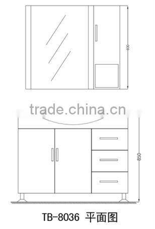 high quality KD Form MDF bathroom furniture, bathroom cabinet or vanity passed ISO9001