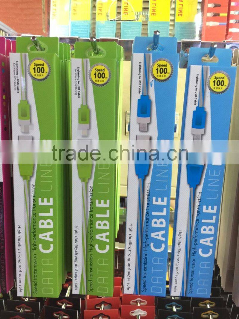 High Quality Crystal Candy Colors Micro USB Cable Charging wire For Android cellphone