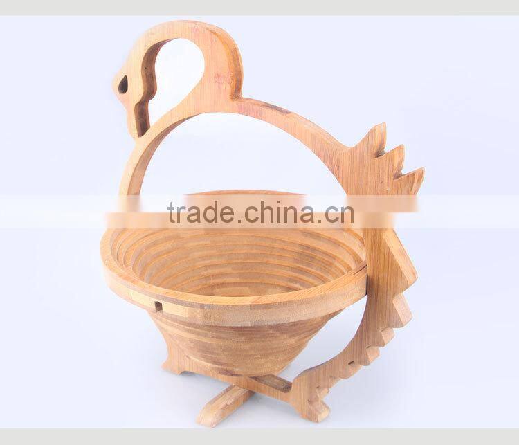 Wood hanging fruit basket Vegetable Basket, Wood Chip Storage Basket, Wooden Fruit Basket