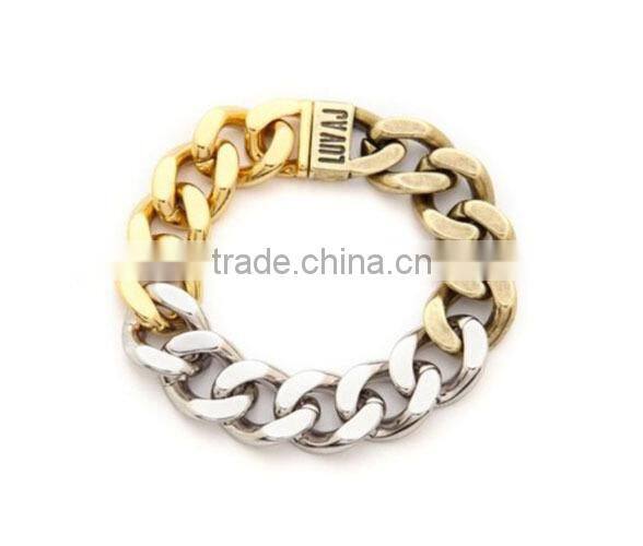 Stainless Steel hot selling three colors chain bracelet