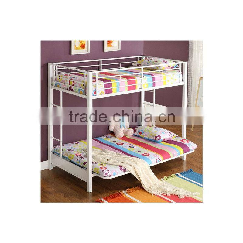Metal Twin/Futon Bunk Bed - White