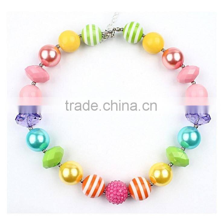 Hot Sale Chunky Bubble Gum Necklace For Kids Restoring Ancient Ways Halloween Beaded Necklace Jewelry 2016