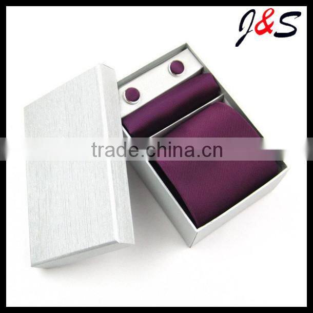 fashion 100%silk or 100% polyester tie and cufflinks set 001