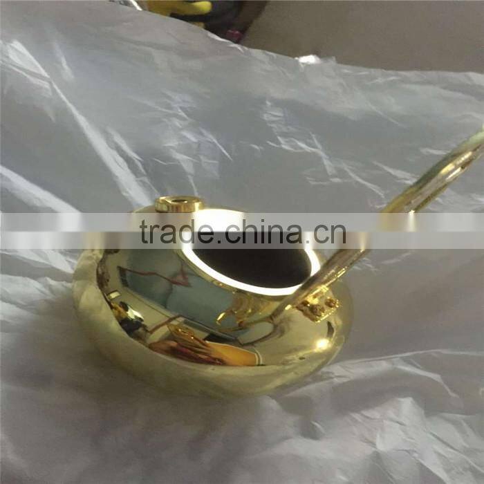 Gold-plated round ball metal Taoism products die casting hardware parts in gold plating finished