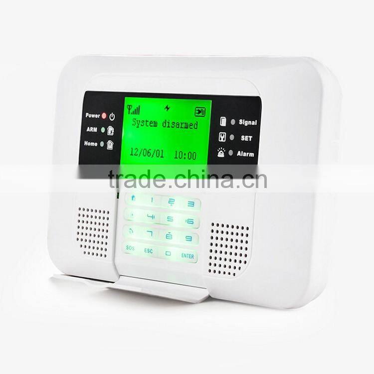Best 2G smart wireless home security burglar GSM+PSTN alarm system