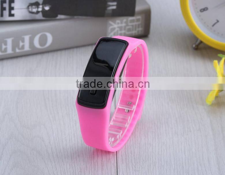 Sports style unisex silicone led light wristwatch electronic watch