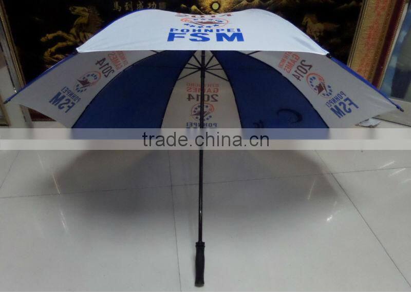 30" manual open double ribs large AD custom print umbrella