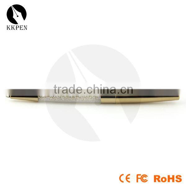 China hot selling folding gift crystal metal ball pen
