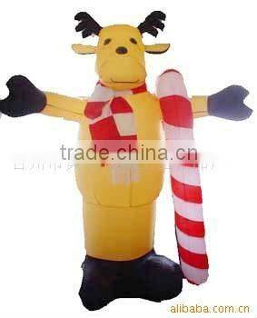 Deer Inflatable Christmas with red hand