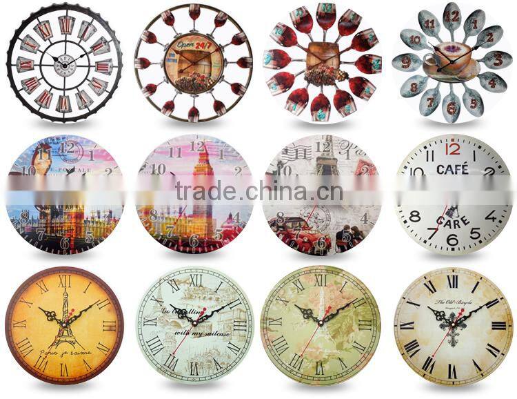 3d stereoscopic metal wall clock