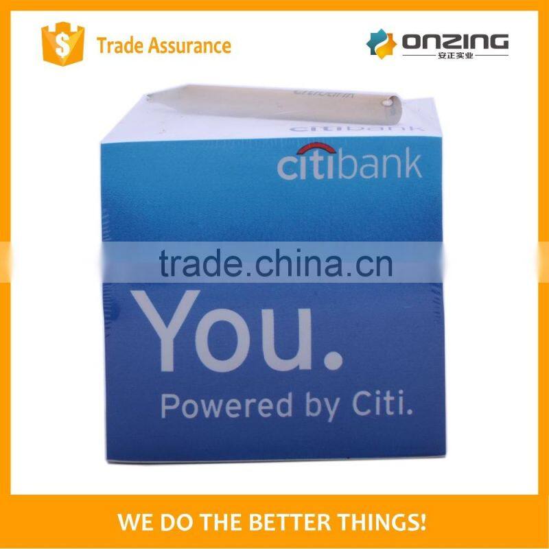 Custom logo printed advertising memo pad with pen