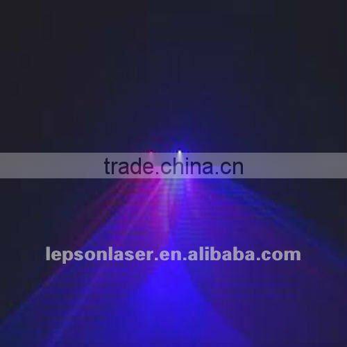 double heads red and blue pub laser light show for small pop music live performance