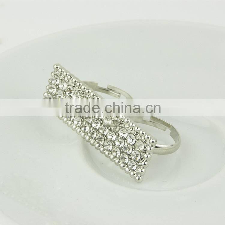Stainless steel jewelry geometry diamonds rings