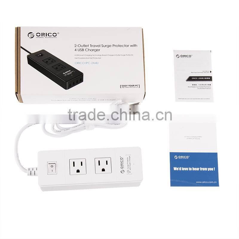 2015 OEM mini portable USB extension socket 2gang 4 USB port