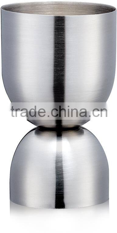 Brushed Double-sided Bartending Cocktail Jigger - Fine Stainless Steel Barware for Your Enjoyment