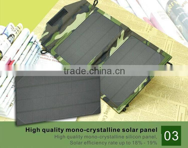 Super fast charge 4000mah folding solar power bank for 5v electronic device