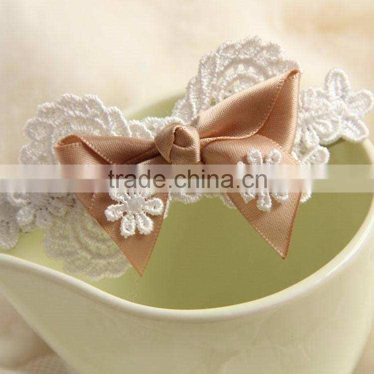 MYLOVE fashion bow barrette with white lace vintage hair jewelry