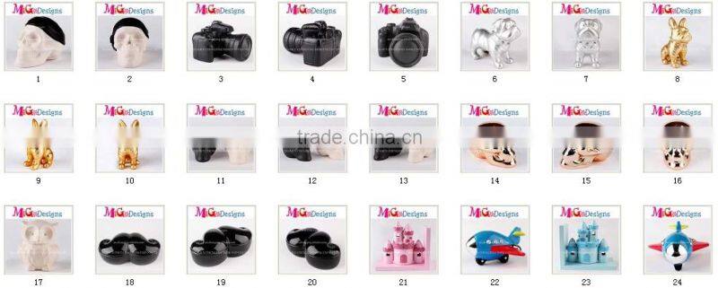 China Product Exquisite Castle Piggy Bank Ceramic Wholesale