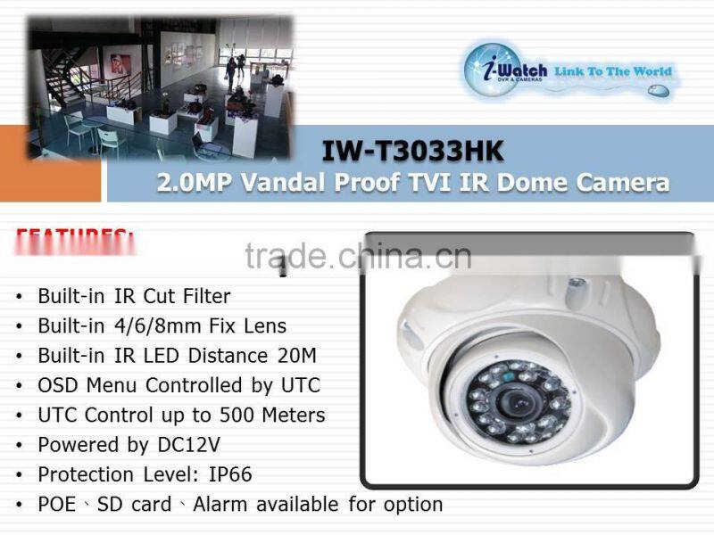IW-T3033HK Built in IR LED Distance 20M Dome Camera
