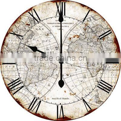 Antique MDF Wall Clock / Retro Vintage Style MDF Clock Wall