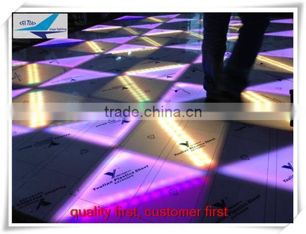 720pcs leds rgb light up dance floor, 1mx1m size ip65 led dance floor