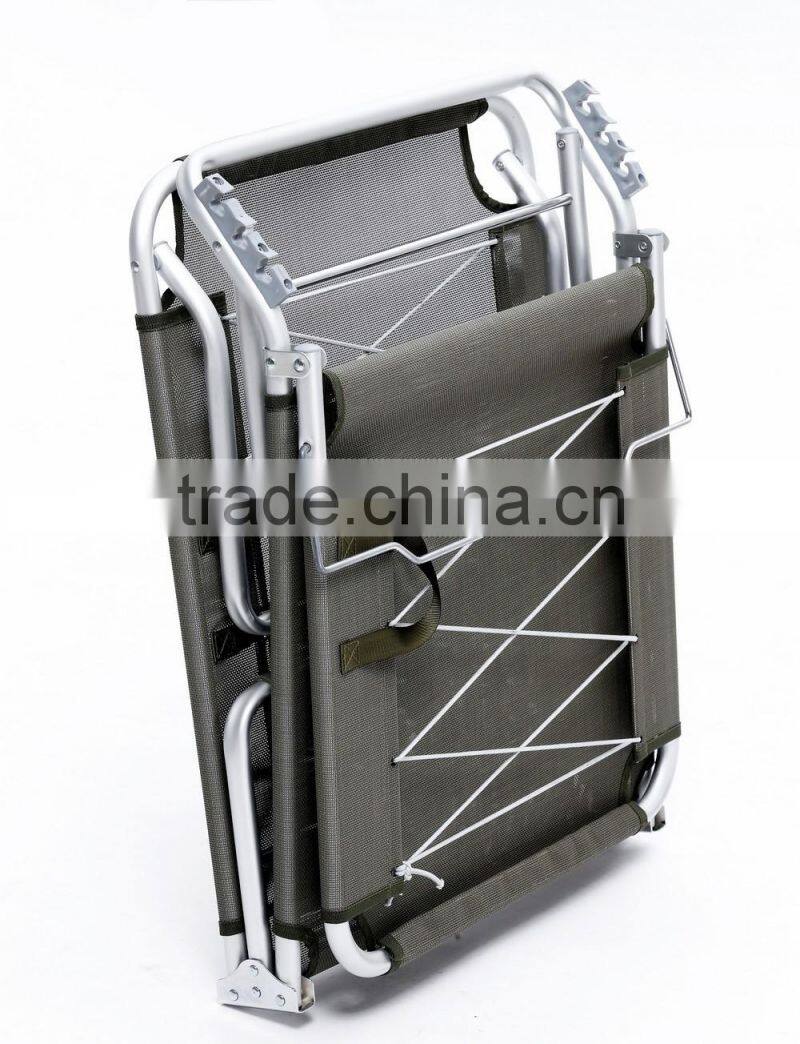 Aluminum folding ajustable back folding bed