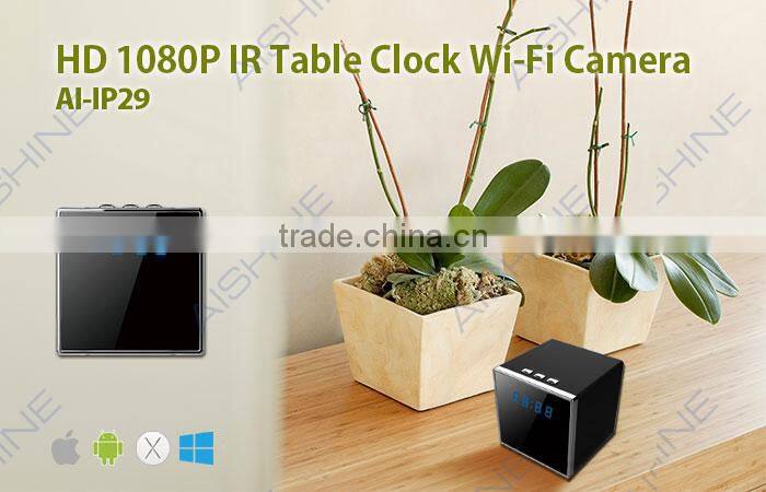 motion activated Clock Hidden camera Square Desk Table clock DVR Digital Video Recorder Home security camera clock cmos sensor