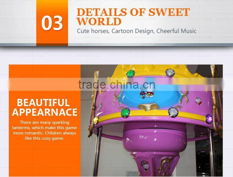Funshare 2015 Cute Design Kids Carousel For Sale Merry Go Round Carousel Machine