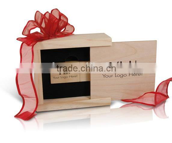 Customized Box and Wood USB Flash Drive 1GB 2GB 4GB 8GB 16GB 32GB