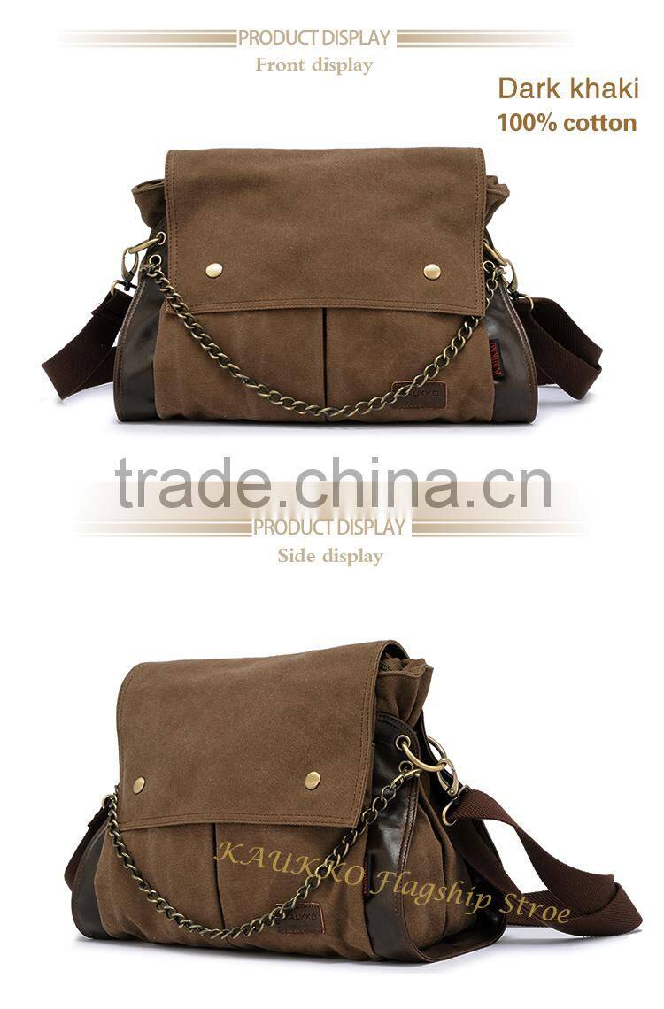 16 OZ Canvas High Density of Customize Messenger Bag For Lady Messenger Bag Women and Men Bag Wholesale