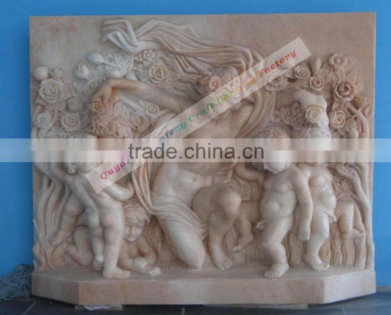 stone wall relief sculpture