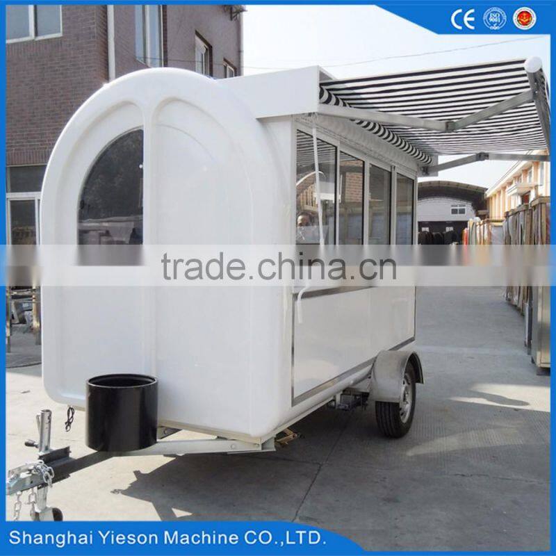 one year warranty china mobile food cart / 325cm hotdog food cart / ice cream, gelato electric food cart shop