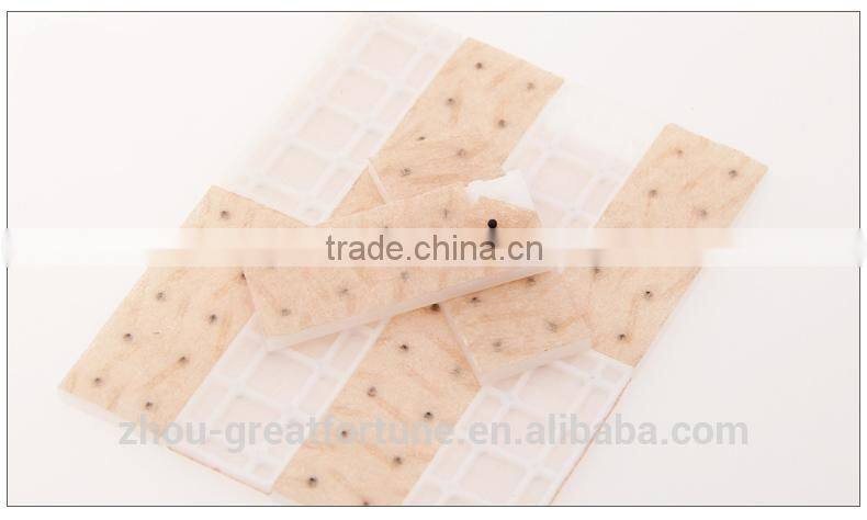 Disposable sterile Vaccaria ear seeds ear pellets on surgical tape