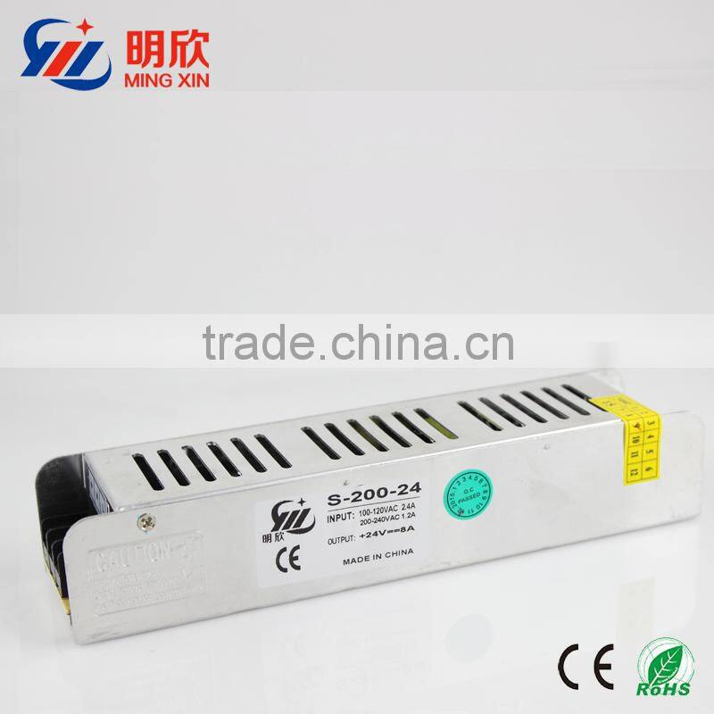DC 24V 220v 24v slim power supply power supply 200w