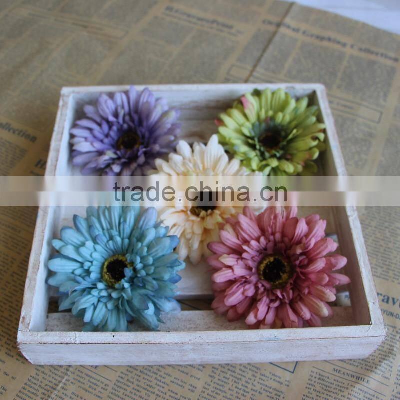 HT041 artificial colorful decorative daisy flower head